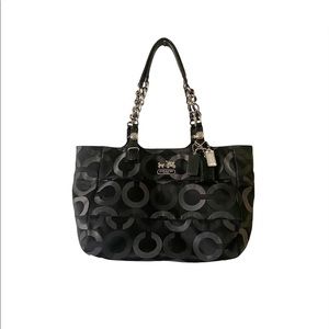 Coach Madison Mia Signature Monogram canvas tote purse